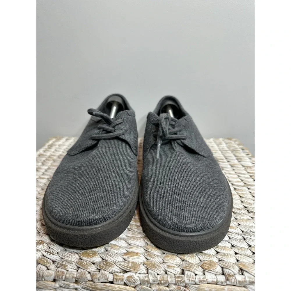 Rothy's The Monty Lace Up Shoes Men 10 Grey Black Wool Blend Knit  Modern Casual